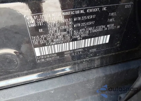 2025 Toyota Rav4 Hybrid Xle from USA, damaged, VIN 4T3RWRFV4SU177257